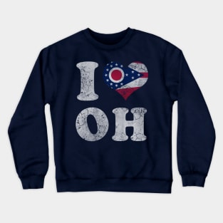 I Heart Flag of Ohio Crewneck Sweatshirt